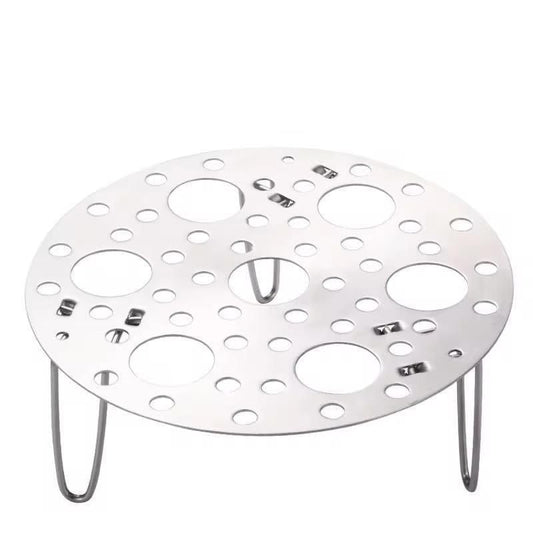 Stainless Steel Round Egg Steamer Rack  7 Holes Stand